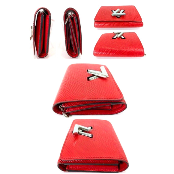 Authentic Epi Red LOUIS VUITTON Portefeuil LV Twist Compact Trifold Wallet - Picture 3 of 10